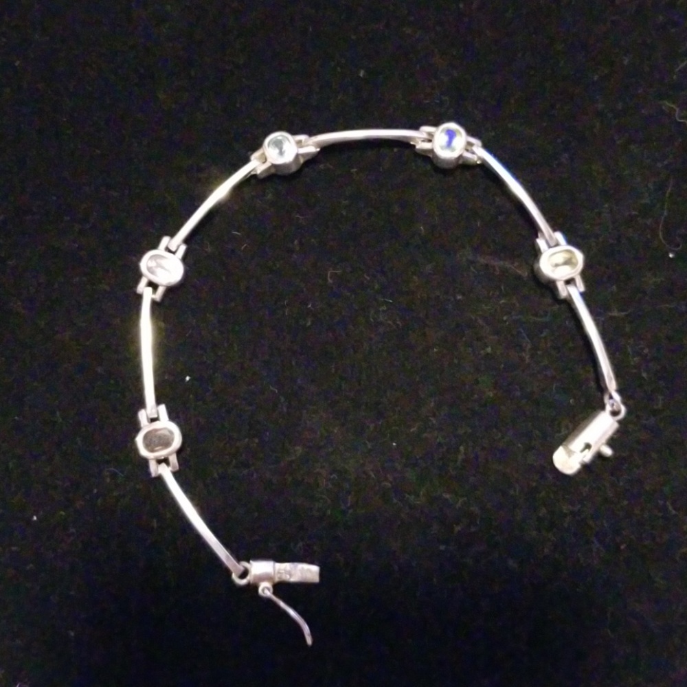 Sterling and colored stone bracelet